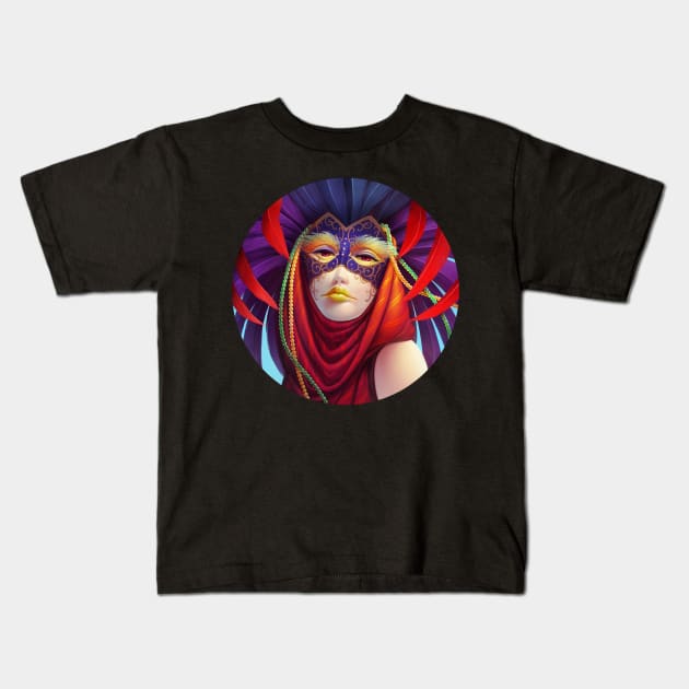 Masked in Color Kids T-Shirt by ballaquia